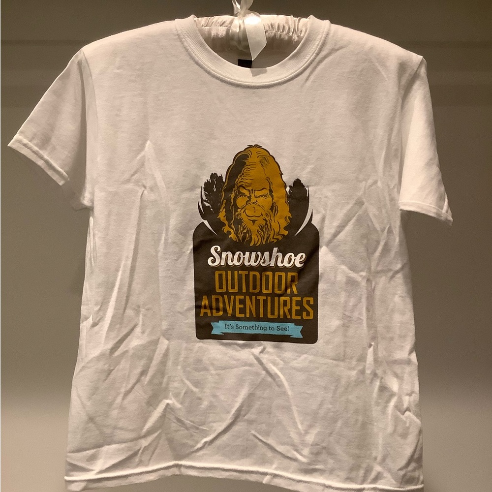 Ouray Short Sleeve T Shirt - Snowshoe Mountain Sasquatch - Sz S - White